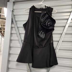Ashley Stewart Black Asymmetrical Dress